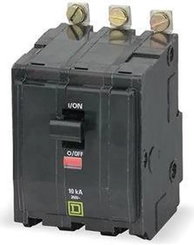Alt view image 3 of 3 - SQUARE D QOB315 Miniature Circuit Breaker, QO Series, 15A, 3 Pole, 120/240V AC,
