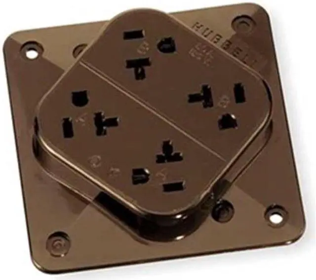 Alt view image 3 of 3 - HUBBELL WIRING DEVICE-KELLEMS HBL420 Straight Blade Receptacle, 5-20R, 20 A,