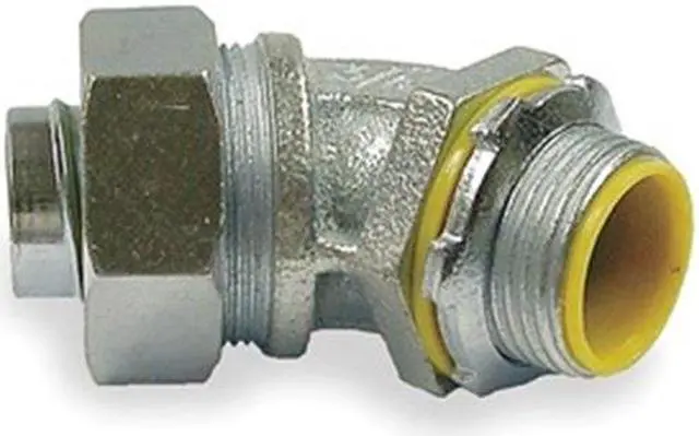 Alt view image 3 of 3 - RACO 3561 Conduit Fitting Connector, 3/8 in, Liquid-Tight, Steel, Electro Zinc