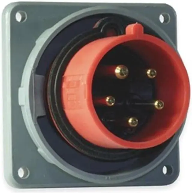 Main image of HUBBELL WIRING DEVICE-KELLEMS HBL560B7W Watertight Pin & Sleeve Inlet, 60 A,
