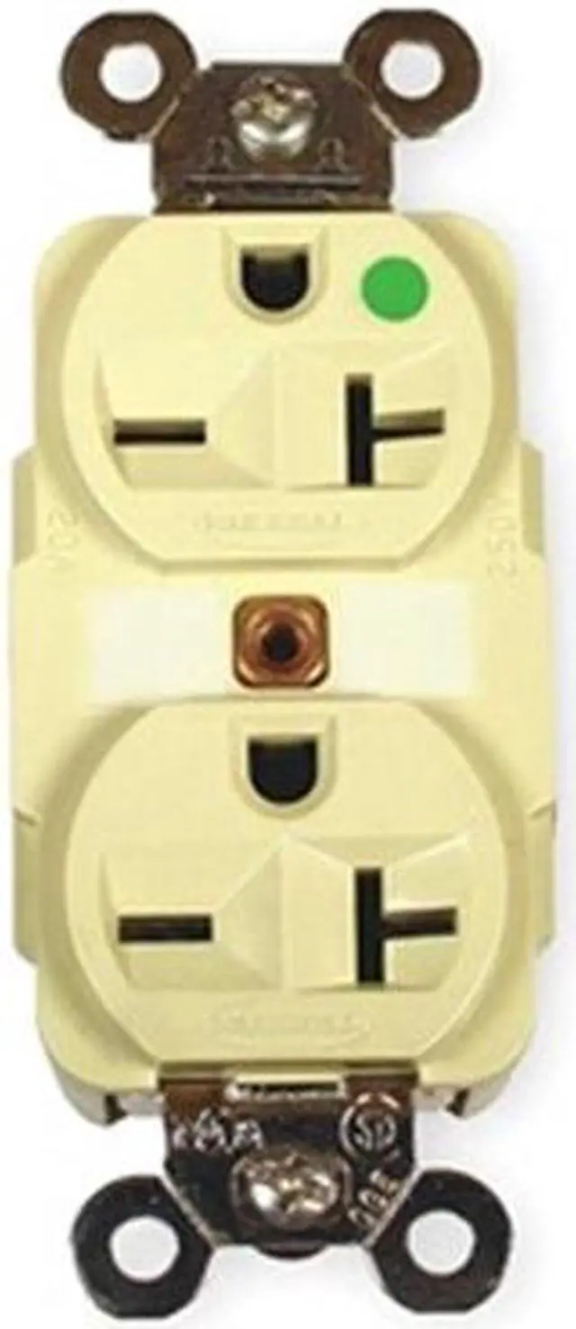Alt view image 2 of 4 - HUBBELL WIRING DEVICE-KELLEMS HBL8400I Straight Blade Receptacle, 6-20R, 20 A,