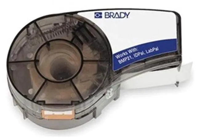 Alt view image 2 of 4 - BRADY M21-1250-427 Label Tape Cartridge, Black on White, Labels/Roll: Continuous