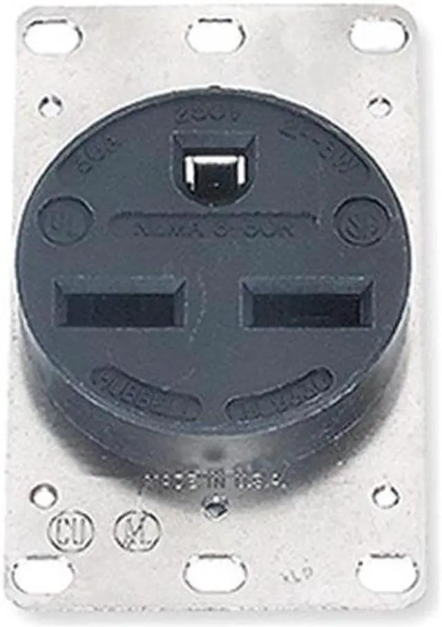 Alt view image 4 of 4 - HUBBELL WIRING DEVICE-KELLEMS HBL9330 Straight Blade Receptacle, 6-30R, 30 A,