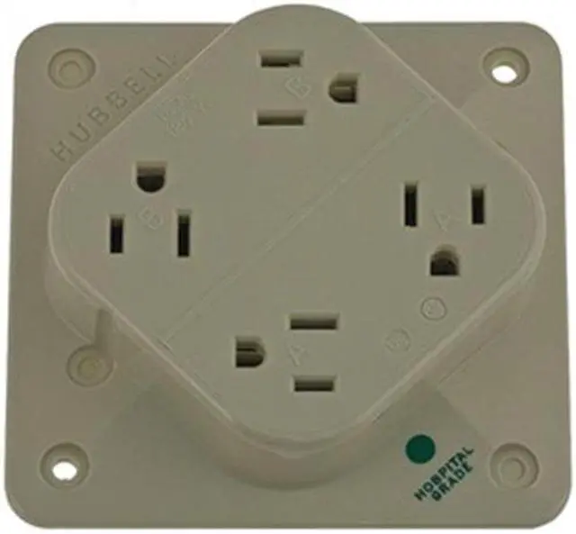Alt view image 4 of 5 - HUBBELL WIRING DEVICE-KELLEMS HBL415HI Straight Blade Receptacle, 5-15R, 15 A,