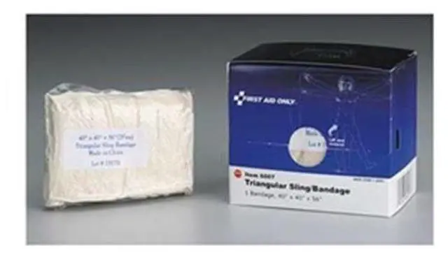 Main image of First Aid Only Triangular Sling/Bandage, 40” x 40” x 56”, 2 Safety Pins/1 Bandage/Box