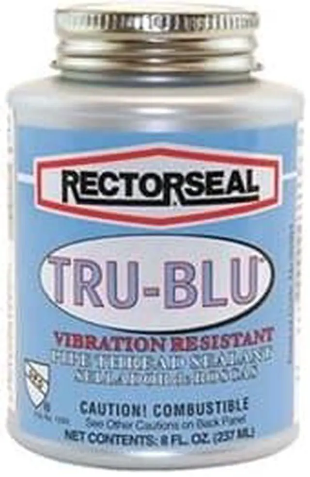 Alt view image 2 of 8 - RectorSeal 31551 Tru-Blu Blue Vibration Resistant Pipe Thread Sealant, 1/2 Pint Brush Top Can