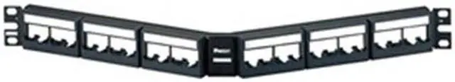 Main image of PANDUIT CPPLA24WBLY Angled Patch Panel,Mini-Com,Rack Mt,24P