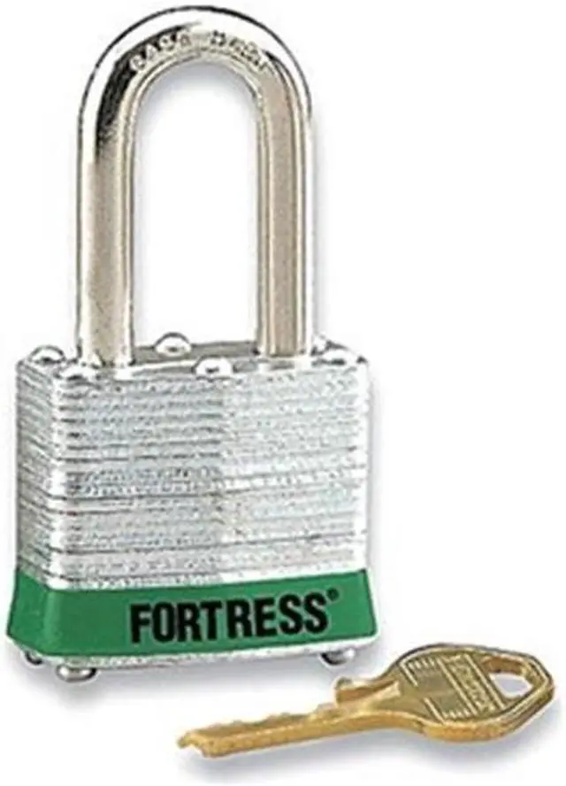 Main image of ZORO SELECT 1803LHGRN Lockout Padlock, Keyed Different, Steel, Green, 2 in