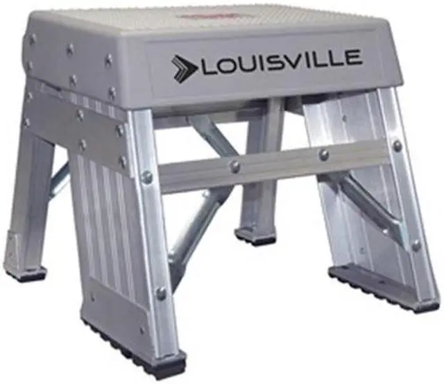 Main image of LOUISVILLE AY8003 3 Steps, Aluminum Step Stand, 375 lb. Load Capacity, Silver