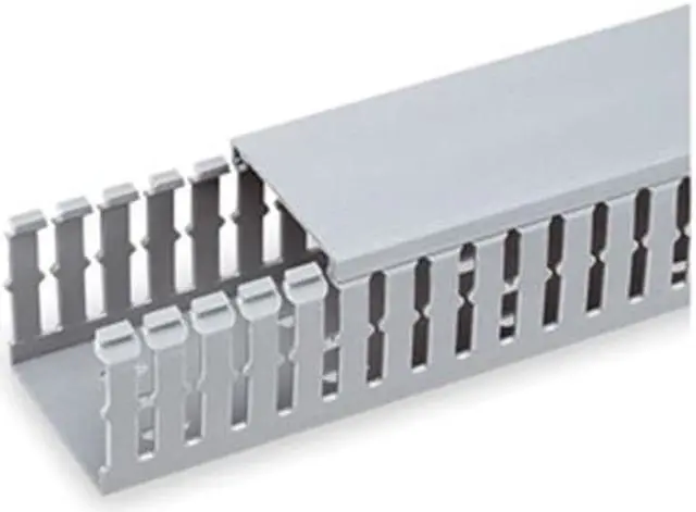 Main image of PANDUIT F1X3LG6 Wire Duct,Narrow Slot,Gray,1.26 W x 3 D
