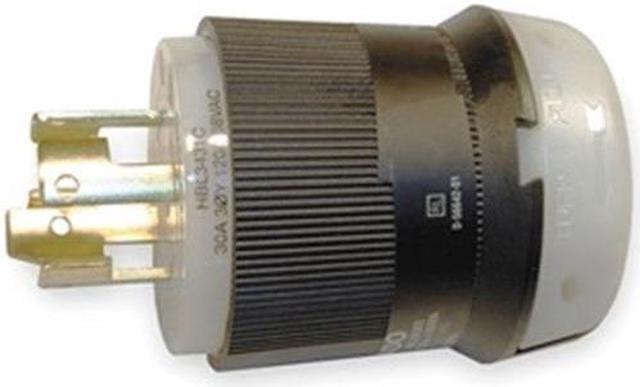 Main image of HUBBELL WIRING DEVICE-KELLEMS HBL3431C Locking Plug, Non-NEMA, 30 A, 120/208V