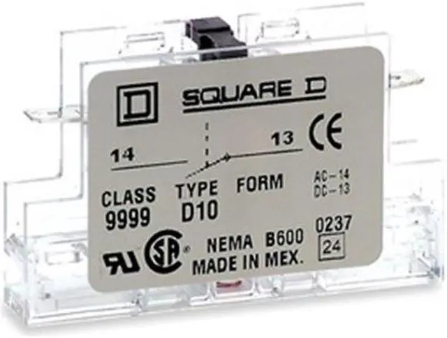 Main image of SQUARE D 9999D10 Auxiliary Contact,1 NO