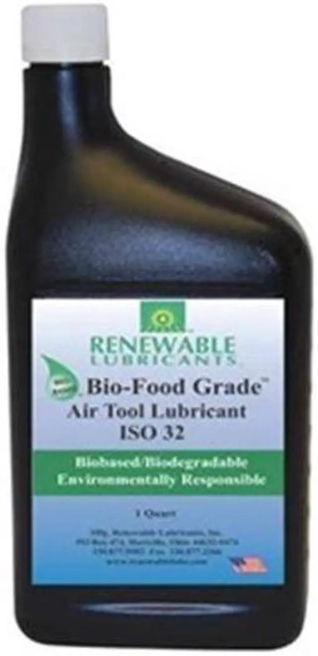 Alt view image 2 of 3 - RENEWABLE LUBRICANTS 87461 Air Tool Lubricant, ISO 32, 32 Oz, H1