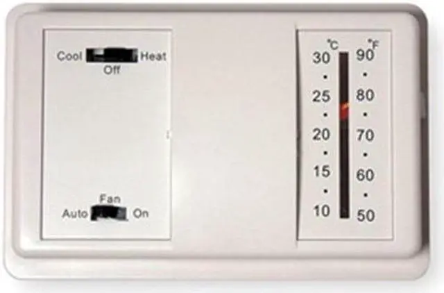 Main image of DAYTON 4PU47 Low Voltage Thermostat , Hardwired , 20/30VAC