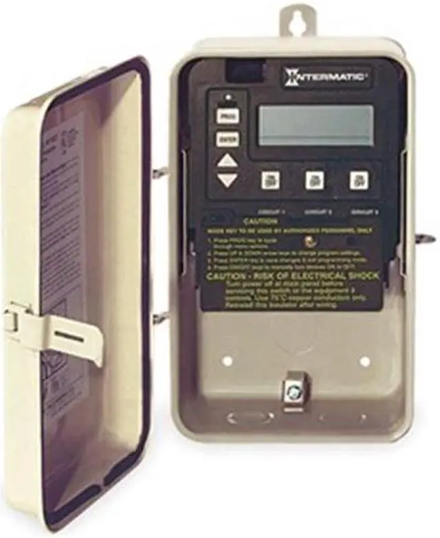 Alt view image 2 of 8 - Intermatic Digital Timer,24 hr.,3 SPST,120/240V  PE153