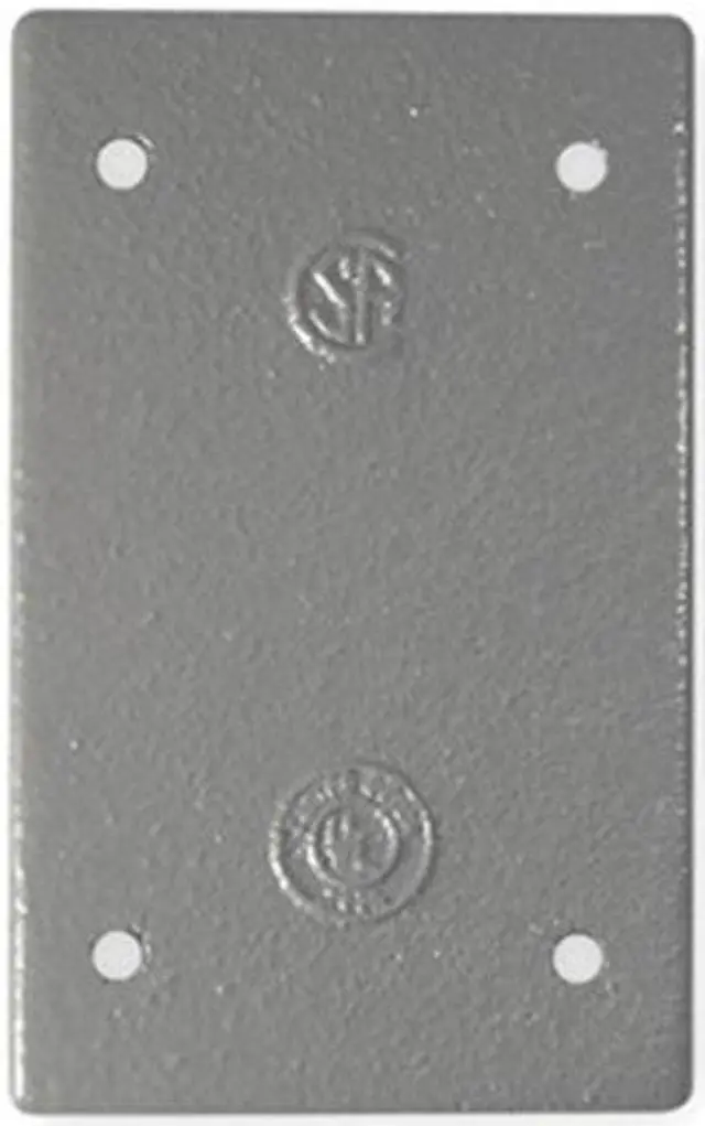 Alt view image 3 of 3 - HUBBELL KILLARK FSBCM Weatherproof Cover, 1 Gang, Iron, Blank Cover Type