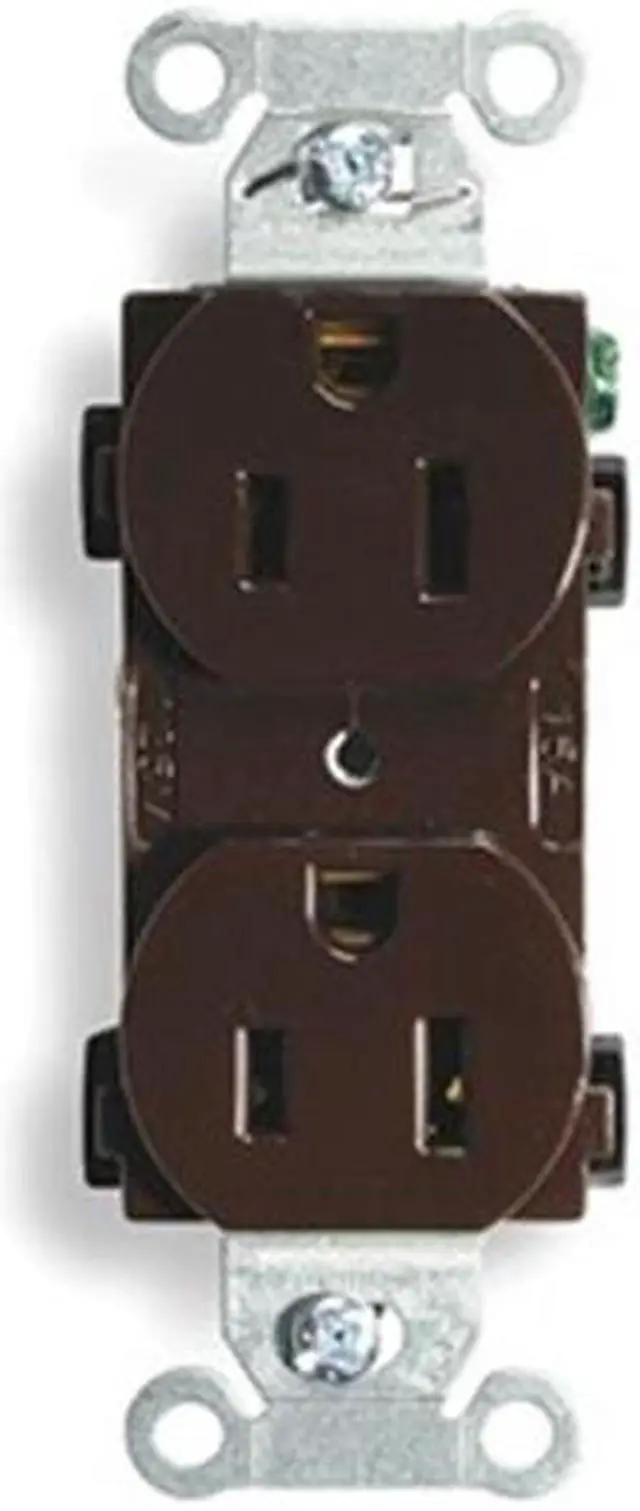 Alt view image 3 of 3 - HUBBELL WIRING DEVICE-KELLEMS BR15 Straight Blade Receptacle, 5-15R, 15 A, 125V