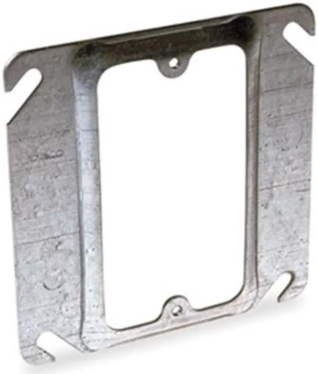 Alt view image 2 of 3 - RACO 768 Mud Ring, 1 Gang, Galvanized Zinc, Square Box Type