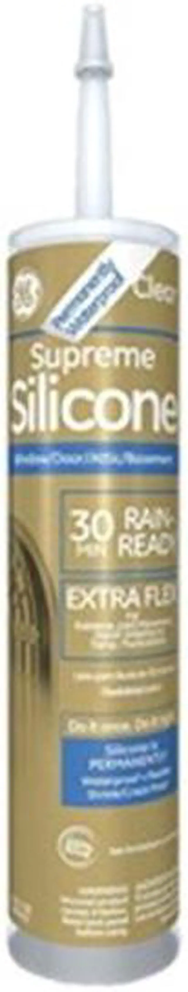 Main image of GE 2814816 Silicone Sealant, 10 oz, Cartridge, Clear, Silicone Base, Supreme