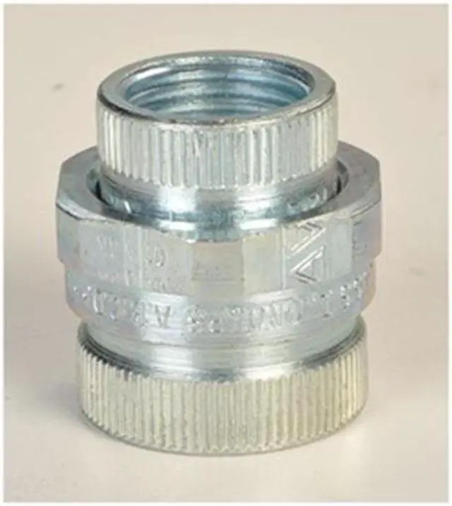 Alt view image 2 of 3 - APPLETON ELECTRIC UNF75NR Rigid Union, 3/4 in, Threaded, Steel, Zinc Plated,