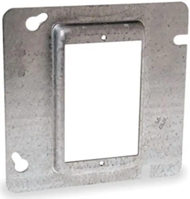 Alt view image 3 of 3 - RACO 837 Plaster Ring, 1 Gang, Galvanized Zinc, Square Box Type