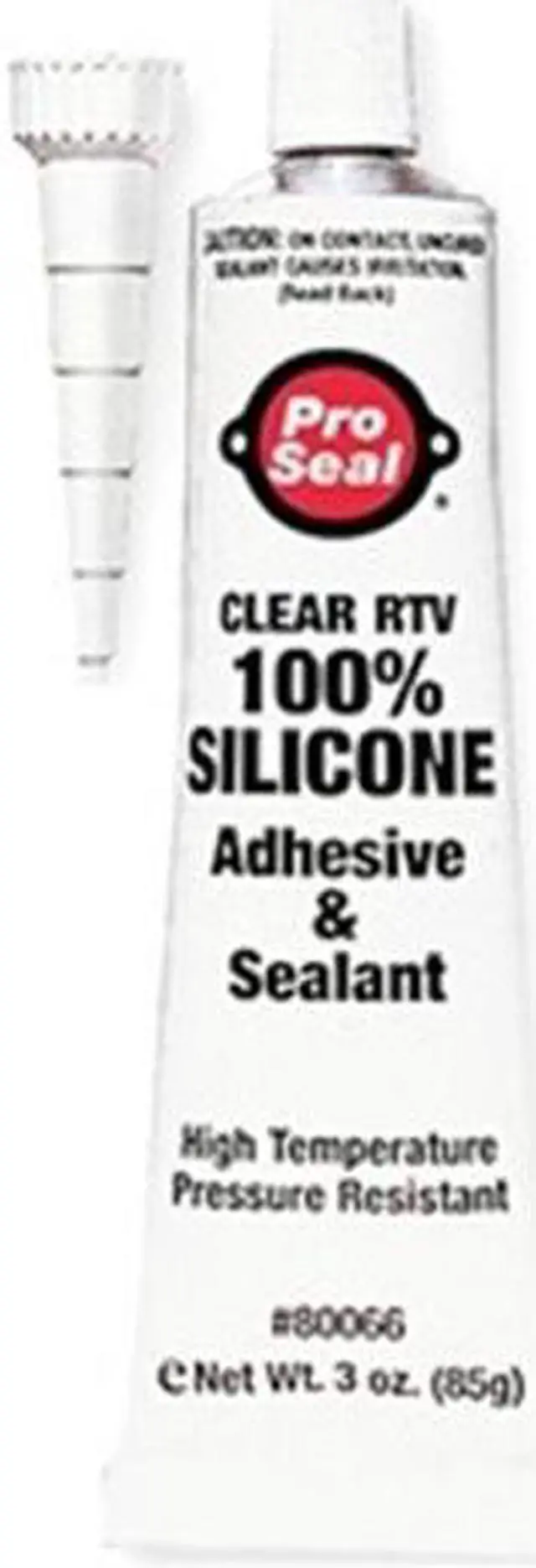 Alt view image 2 of 3 - PRO SEAL 80066 Waterproof RTV Silicone Sealant, 3 oz, Clear, Temp Range -75 to