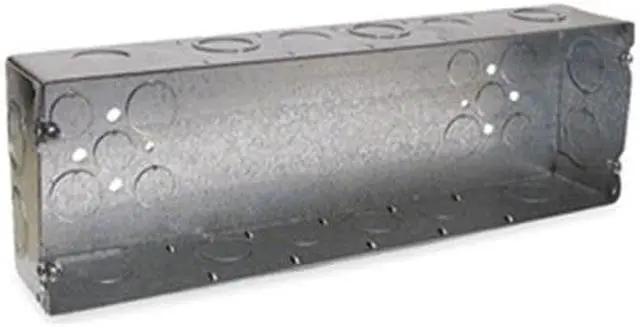 Alt view image 2 of 3 - RACO 945 Electrical Box, 150 cu in, Gang Box Type, 6 Gangs, Galvanized Steel,