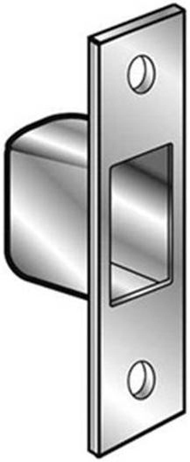 Alt view image 2 of 3 - ZORO SELECT 3EJD3 1-1/4"W x 4-7/8"L, Box Stike Deadbolt Plate, Chrome