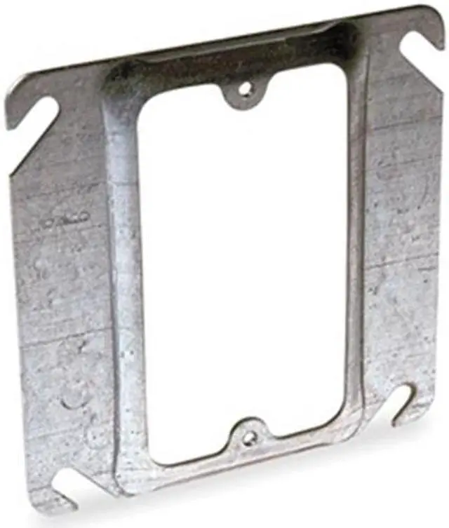 Alt view image 4 of 8 - RACO 774 Mud Ring, 1 Gang, Galvanized Zinc, Square Box Type