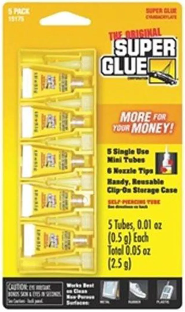 Alt view image 2 of 13 - Super Glue Corp. 15175-12 Super Glue Single Use Minis, 5 each of 1 Pack