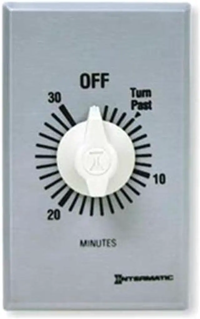Main image of INTERMATIC FF430M Timer,Spring Wound,30 Min,DPST,Silver