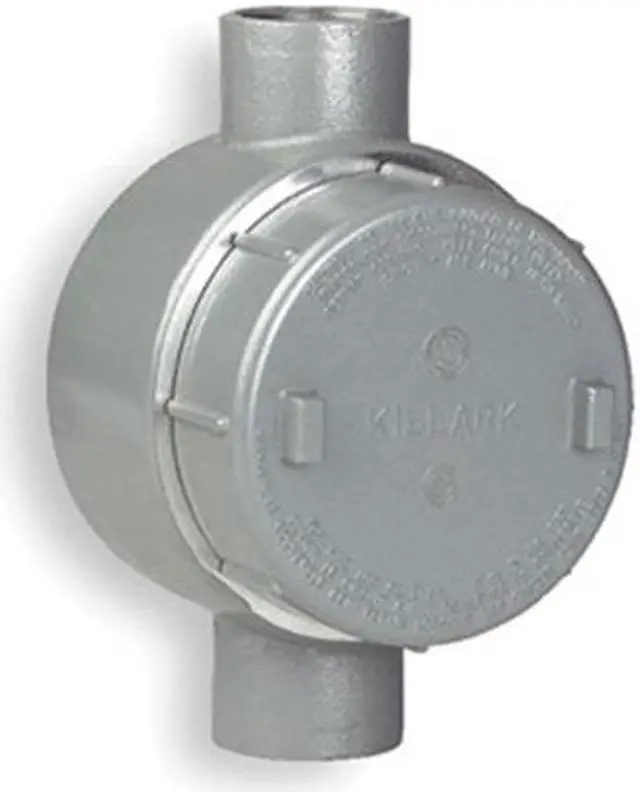 Alt view image 2 of 3 - Hubbell Killark Conduit Outlet Body,Alum,Trd Sz 3/4in  GECCT-2