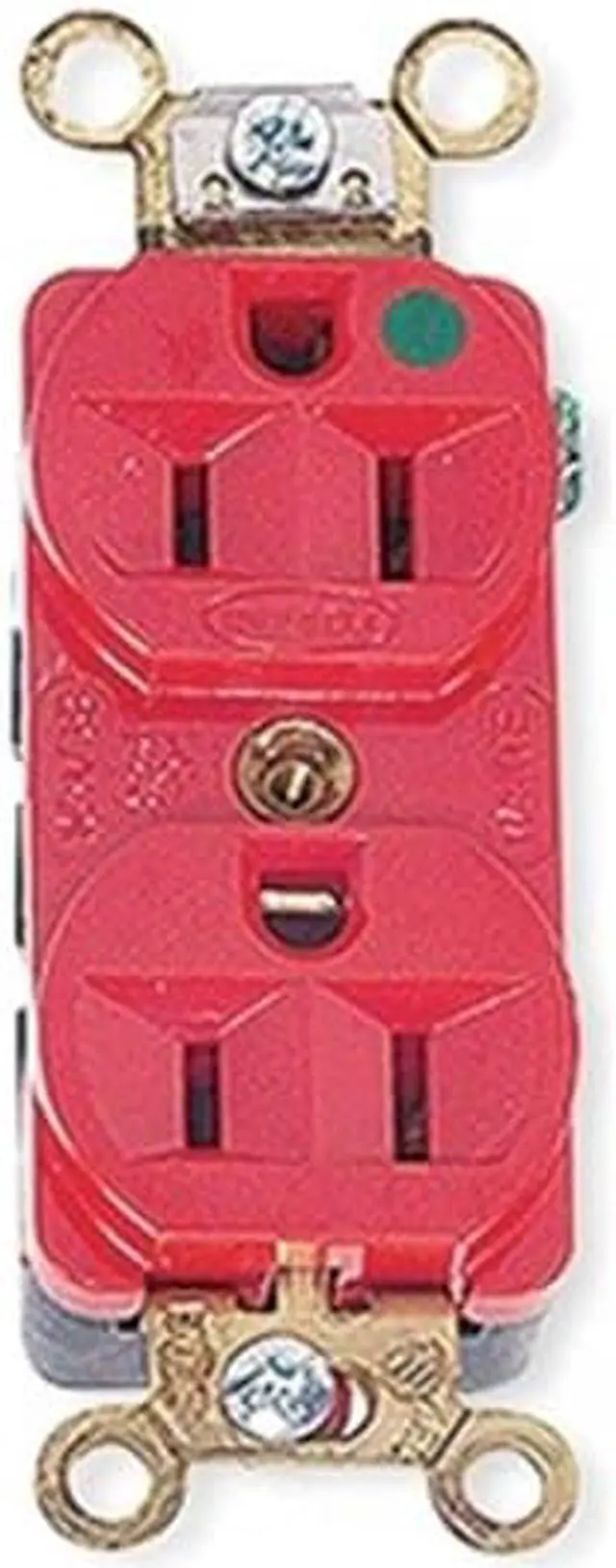 Alt view image 3 of 3 - HUBBELL WIRING DEVICE-KELLEMS HBL8300HRED Straight Blade Receptacle, 5-20R, 20