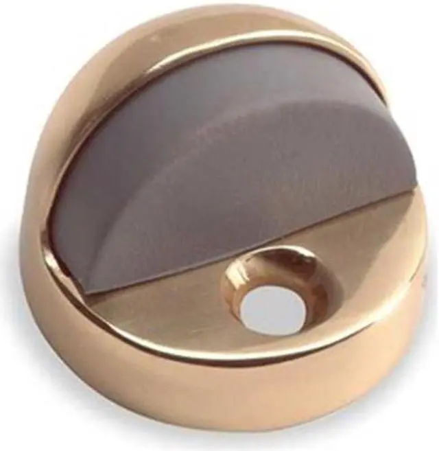 Main image of ZORO SELECT 5U609 Dome Door Stop, Solid Brass, 1-1/4"H