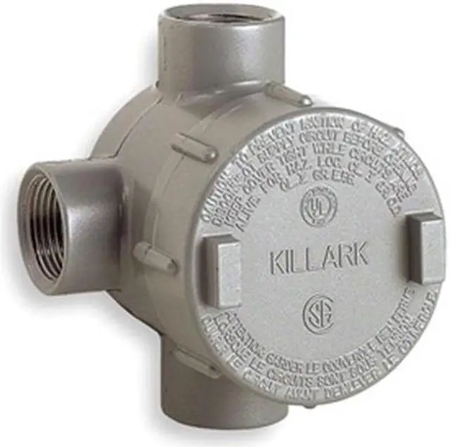Alt view image 2 of 3 - Hubbell Killark Conduit Outlet Body,Alum,Trd Sz 3/4in  GECTT-2