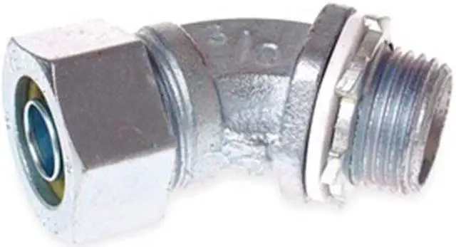 Alt view image 2 of 4 - RACO 3444 Conduit Fitting Connector, 1 in, Liquid-Tight, Steel, Electro Zinc