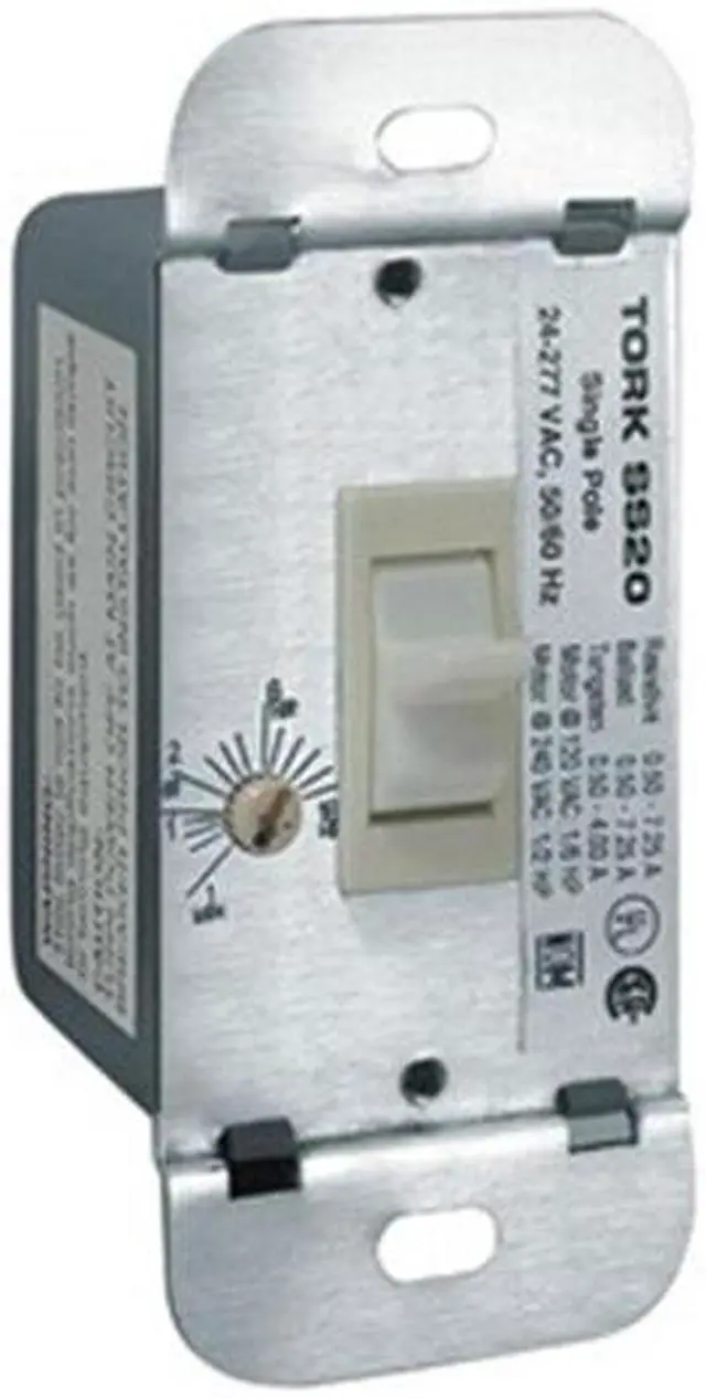 Main image of TORK SS20F Timer,Max18 Hrs,24-277V,7.25A,Wall Sw,WH