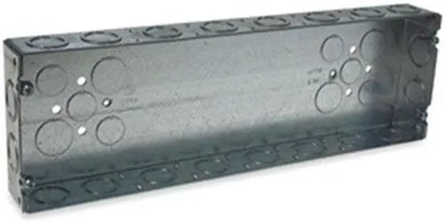 Alt view image 2 of 3 - RACO 955 Electrical Box, 98.5 cu in, Gang Box Type, 6 Gangs, Galvanized Steel,