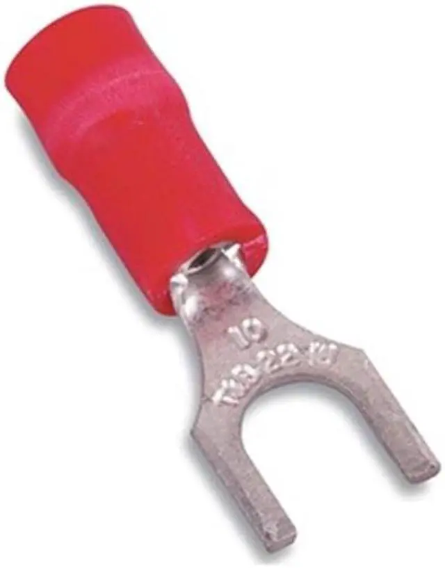 Alt view image 2 of 3 - STA-KON 18RA-8F Fork Terminal, #8 Stud Size, 16 AWG, 600 V, Vinyl Insulated,