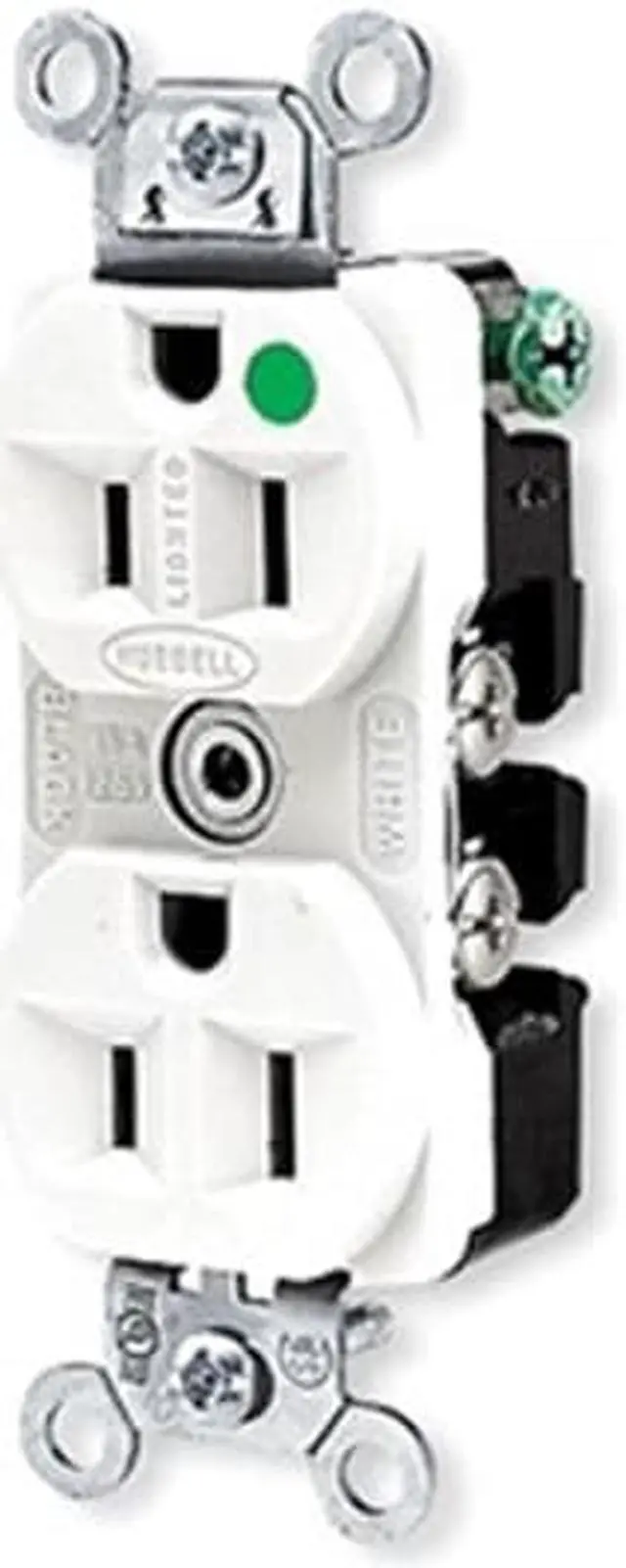 Main image of HUBBELL WIRING DEVICE-KELLEMS HBL8200HW Duplex Straight Blade Receptacle,