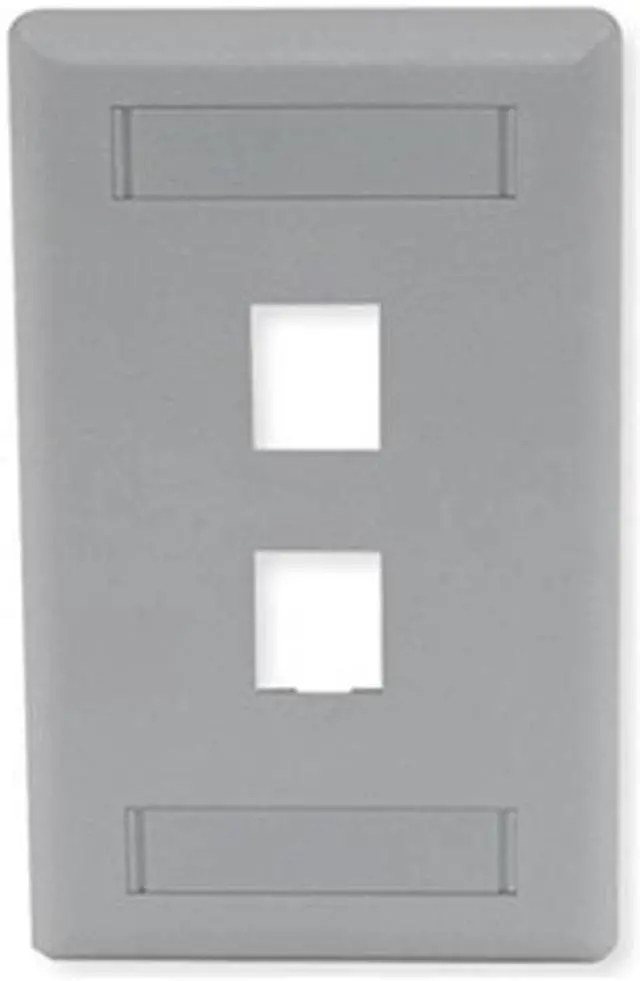 Main image of HUBBELL PREMISE WIRING IFP12GY Faceplate,2 Port