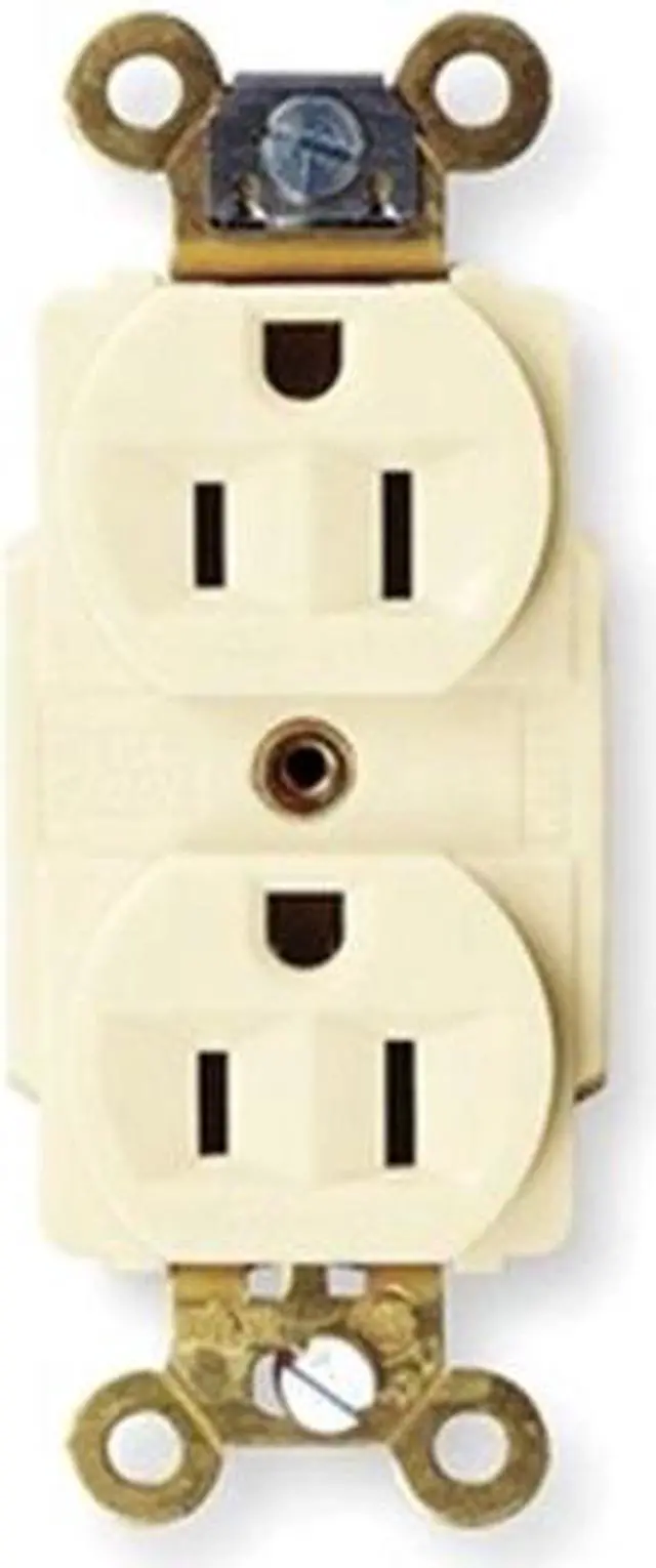 Alt view image 2 of 3 - HUBBELL WIRING DEVICE-KELLEMS HBL5262I Straight Blade Receptacle, 5-15R, 15 A,