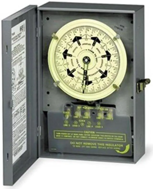 Alt view image 2 of 3 - INTERMATIC T7801B Electromechanical Timer,7 Day,4 Poles