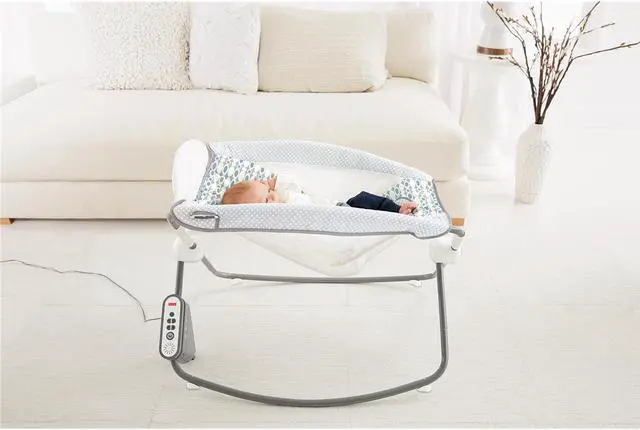 Alt view image 2 of 17 - Fisher-Price Newborn Auto Rock 'n Play Sleeper, Aqua Stone Fashion