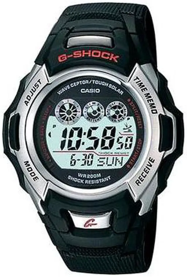 Alt view image 4 of 6 - CASIO GW500A-1V Black G-Shock Atomic Solar Watch with resin band
