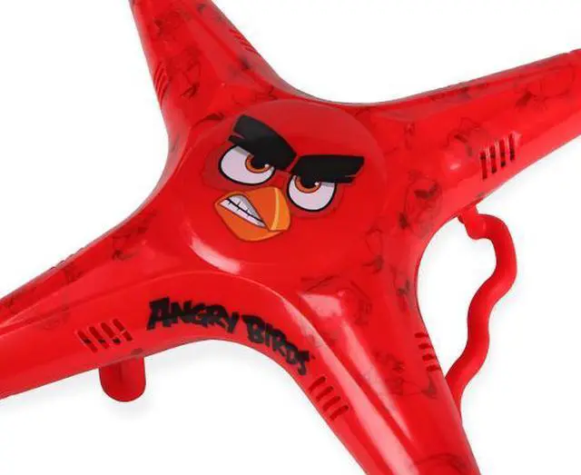 Alt view image 5 of 10 - Angry Birds Licensed Red Squak-Copter 4.5CH 2.4GHz RC Camera Drone