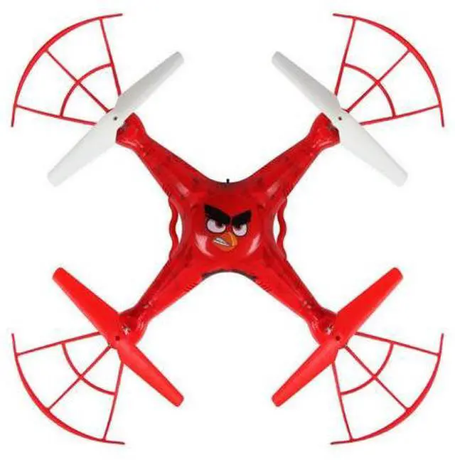 Alt view image 4 of 10 - Angry Birds Licensed Red Squak-Copter 4.5CH 2.4GHz RC Camera Drone