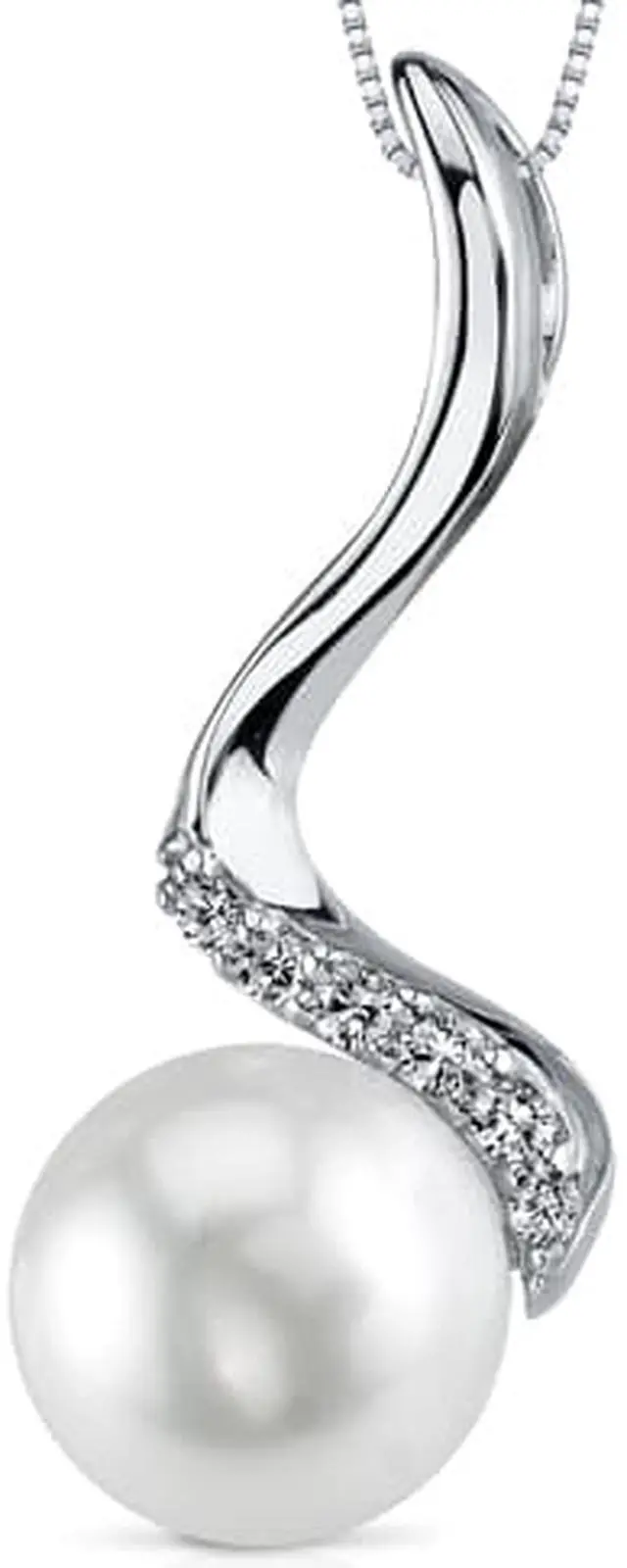 Main image of 10.5mm Freshwater White Pearl Pendant in Sterling Silver