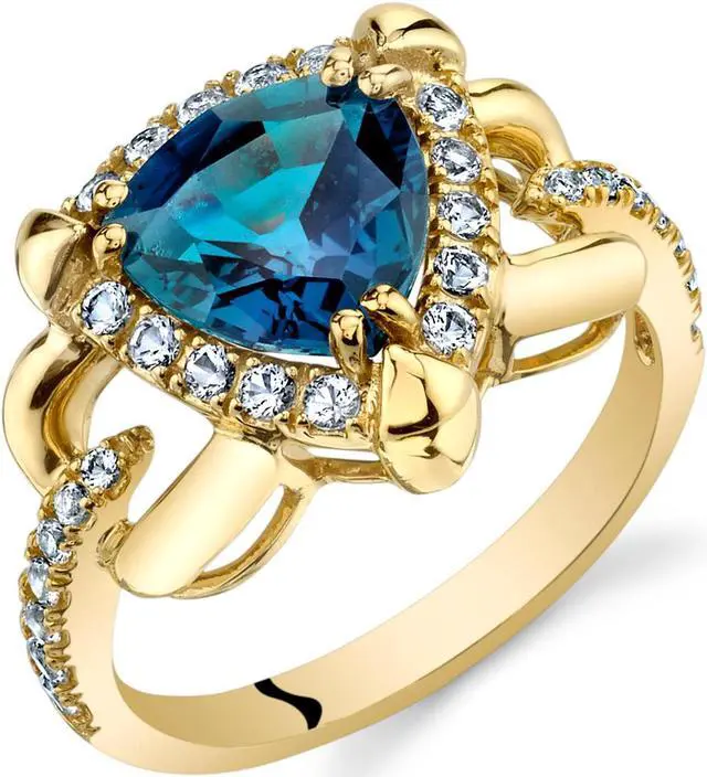 Main image of Oravo 14K Yellow Gold 2.25 carat Created Alexandrite Homage Ring