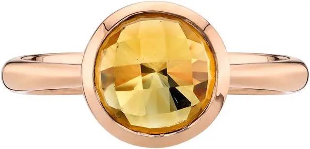 Alt view image 2 of 3 - 14k Rose Gold 2.50 carat Garnet Solitaire Dome Ring